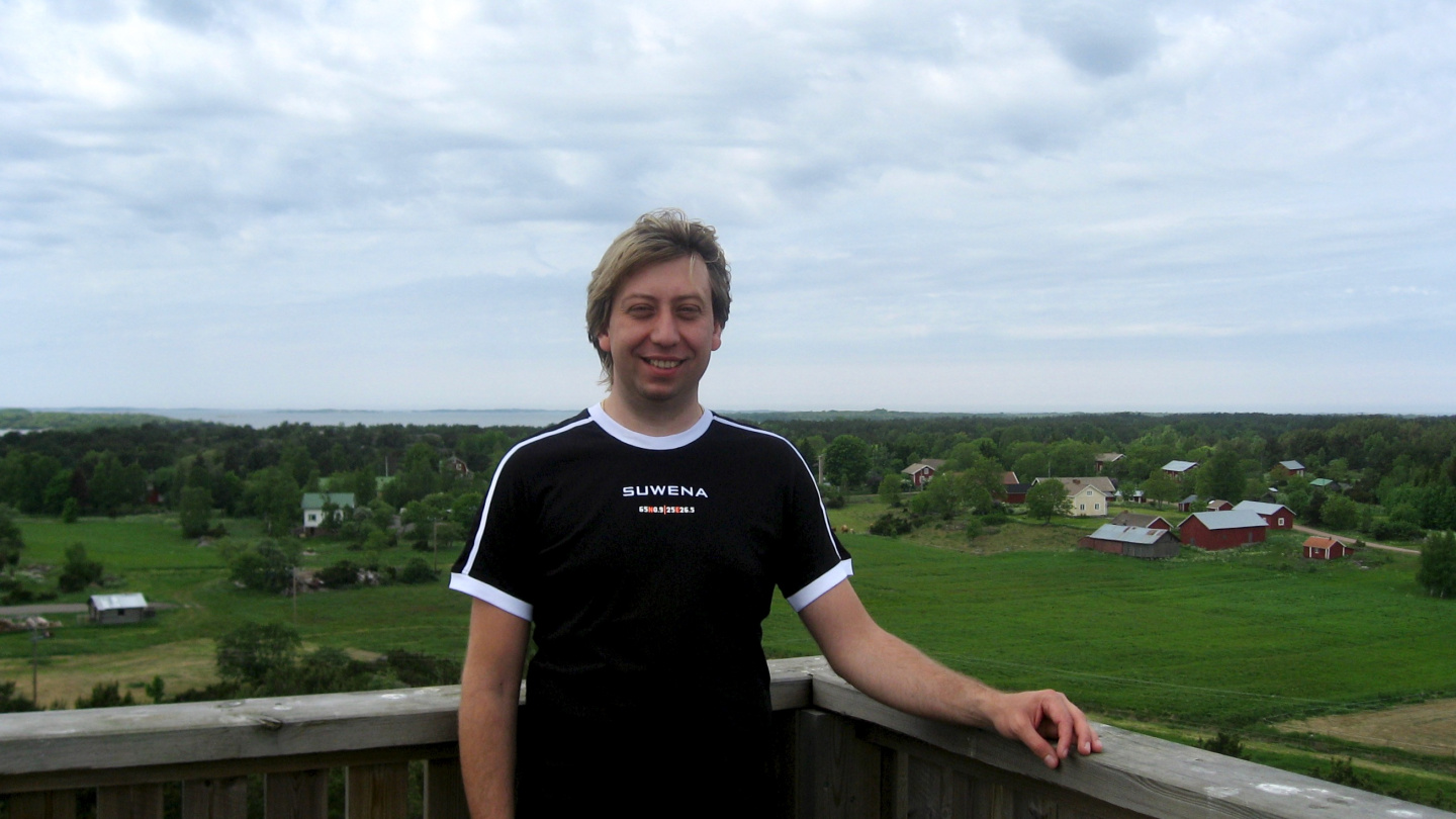 Andrus at the lookout tower of Jurmo