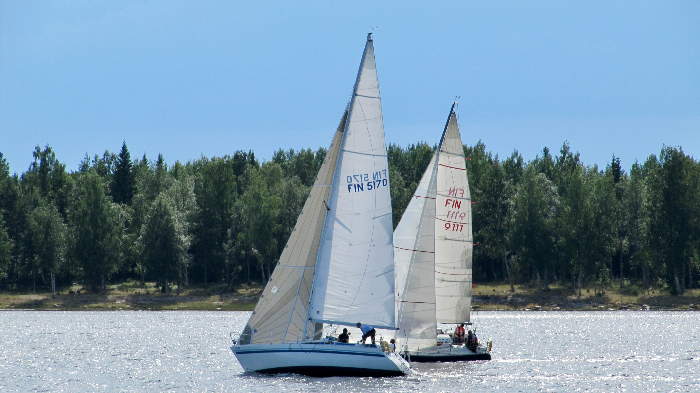 Finishing line of Nautilus Cup at the island of Röyttä