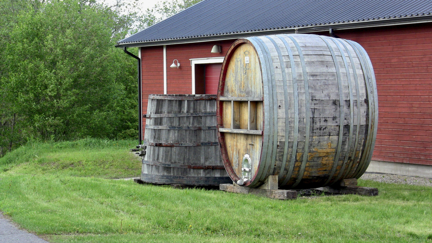 Wine casks in the monastery of Valamo