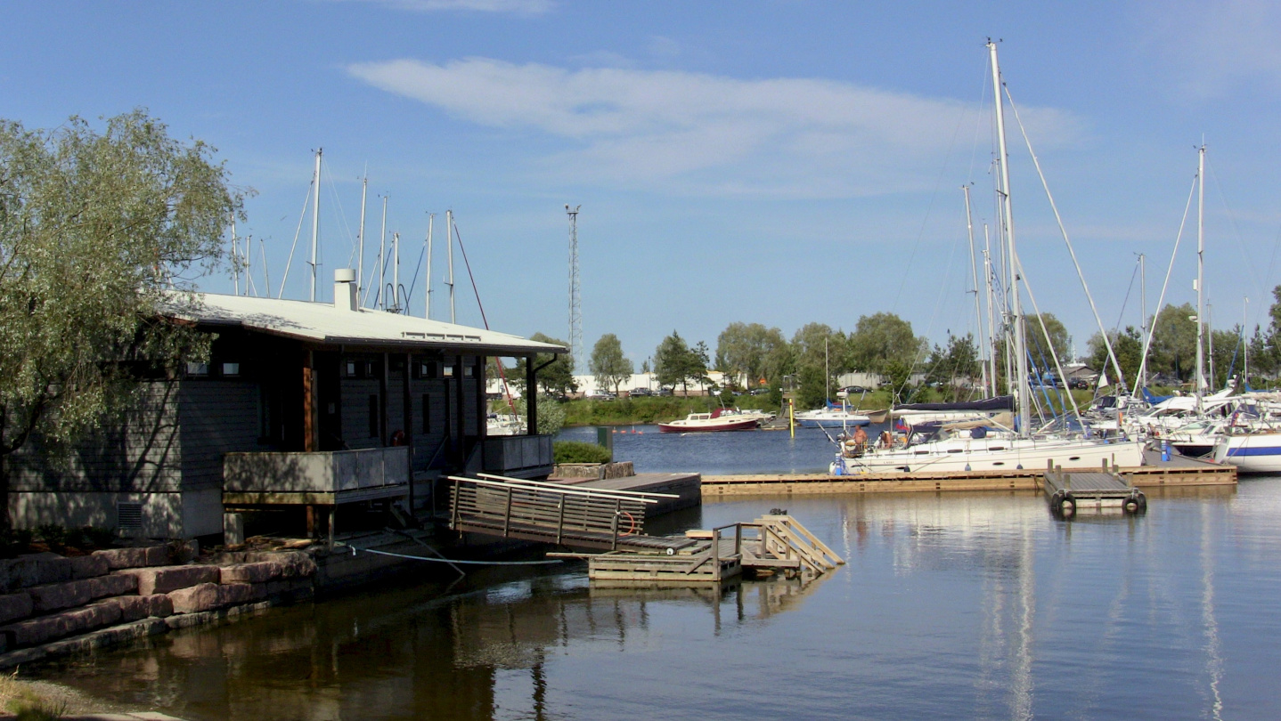 Sauna building in the marina of Sapokka in Kotka