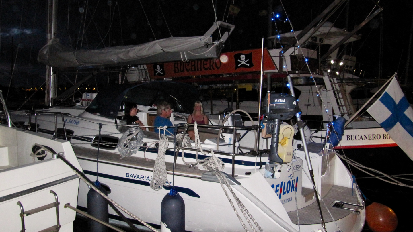 On sailing course in Tenerife