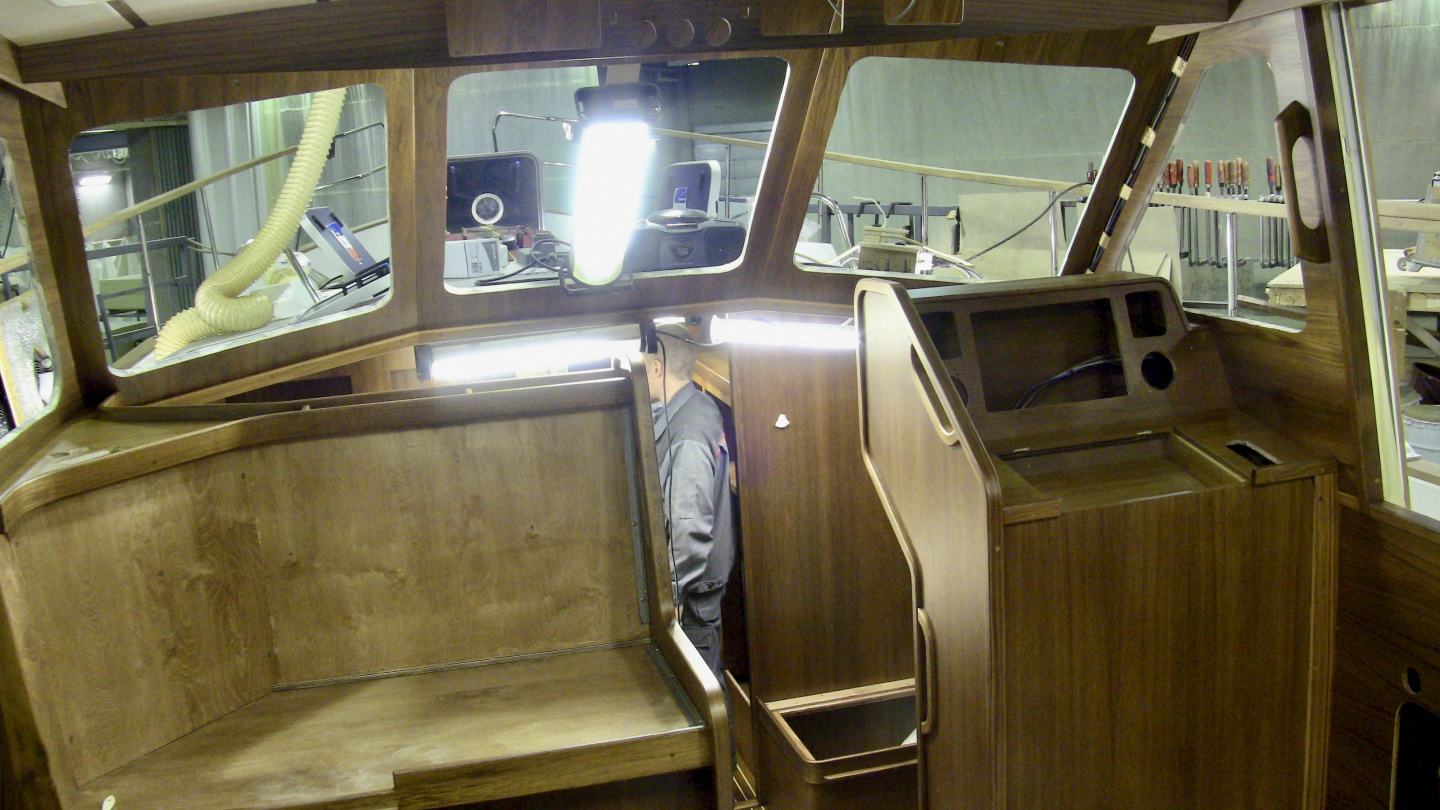 Nauticat 441 interior nearing completion