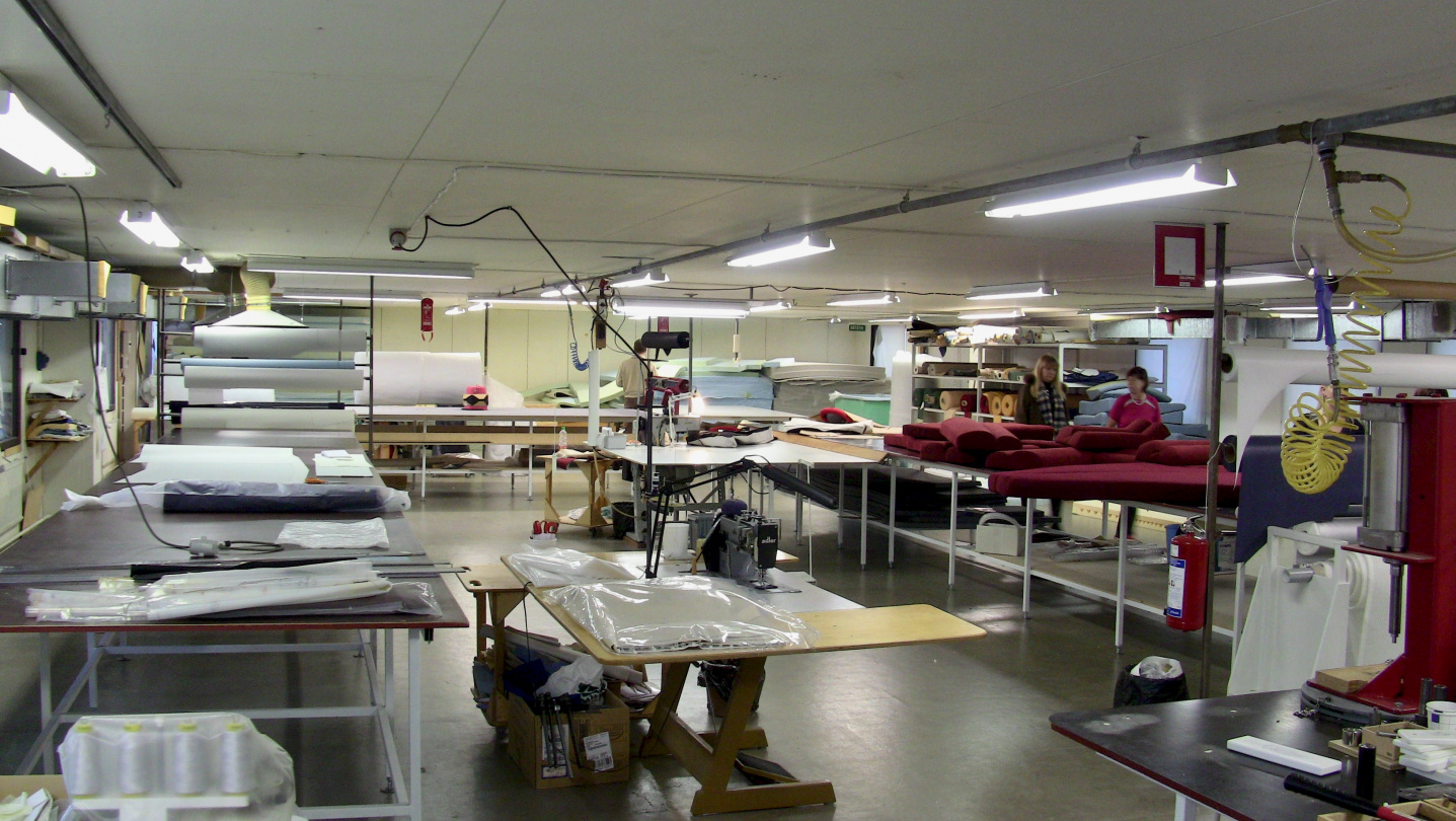 The sewing shop of Nauticat Yachts