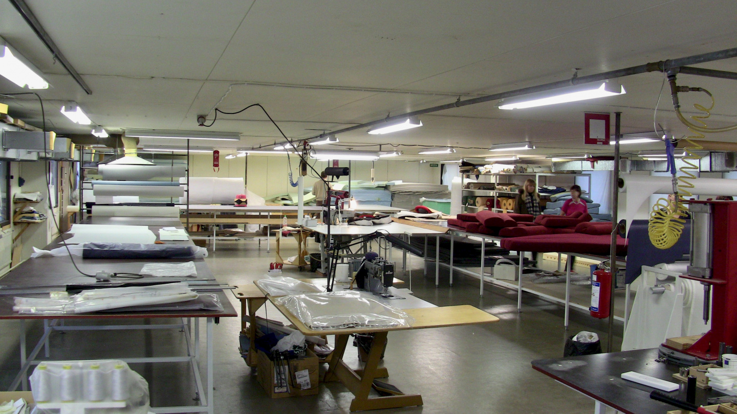 The sewing shop of Nauticat Yachts