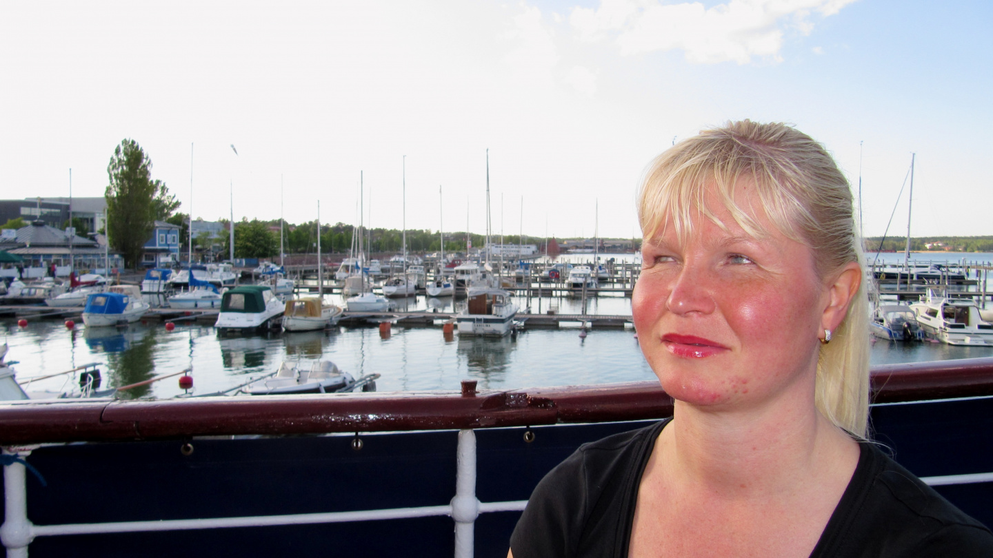 Eve in Mariehamn's East harbour