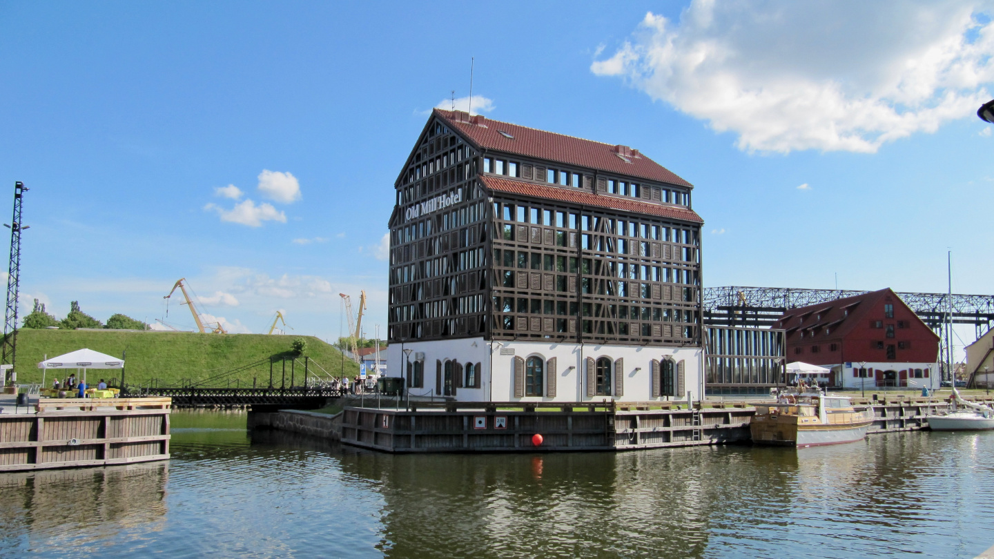 Old City Marinan sisäänkäynti Klaipedassa