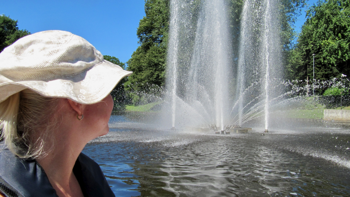 Fountain in the Pilsetas Kanals canal in Riga