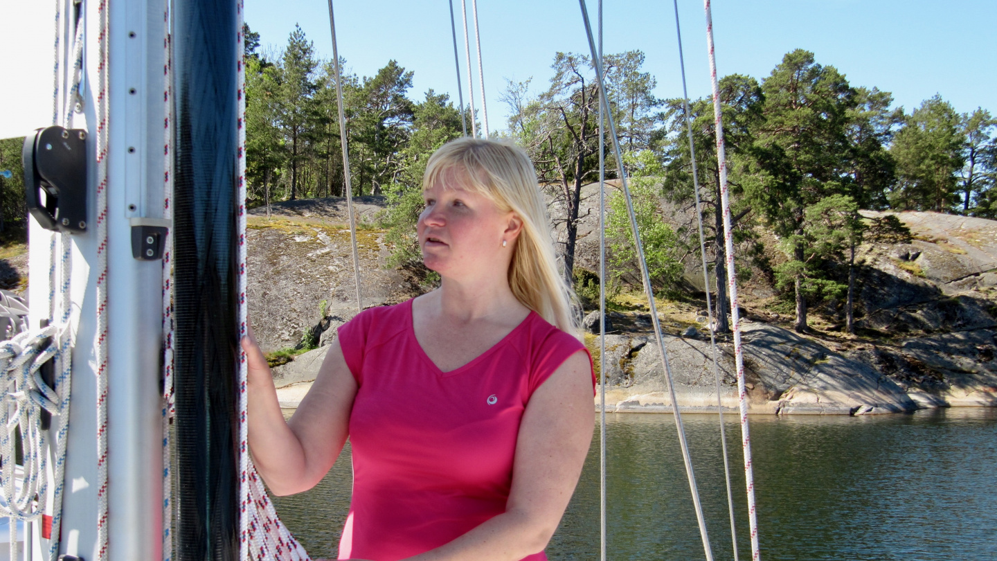 Eve on the lagoon of the Island of Lådna