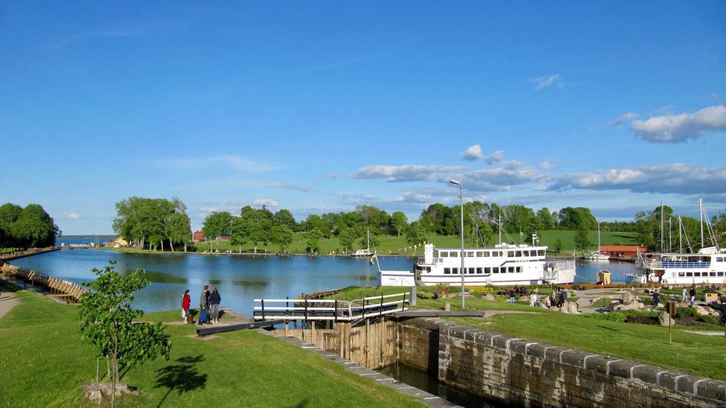 The harbour of Berg in the Göta canal