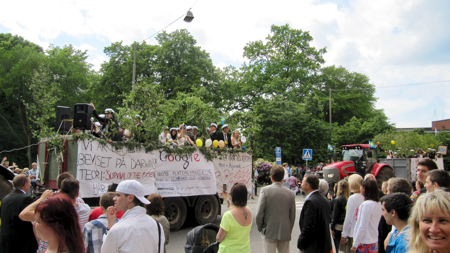 High school graduates party in Motala