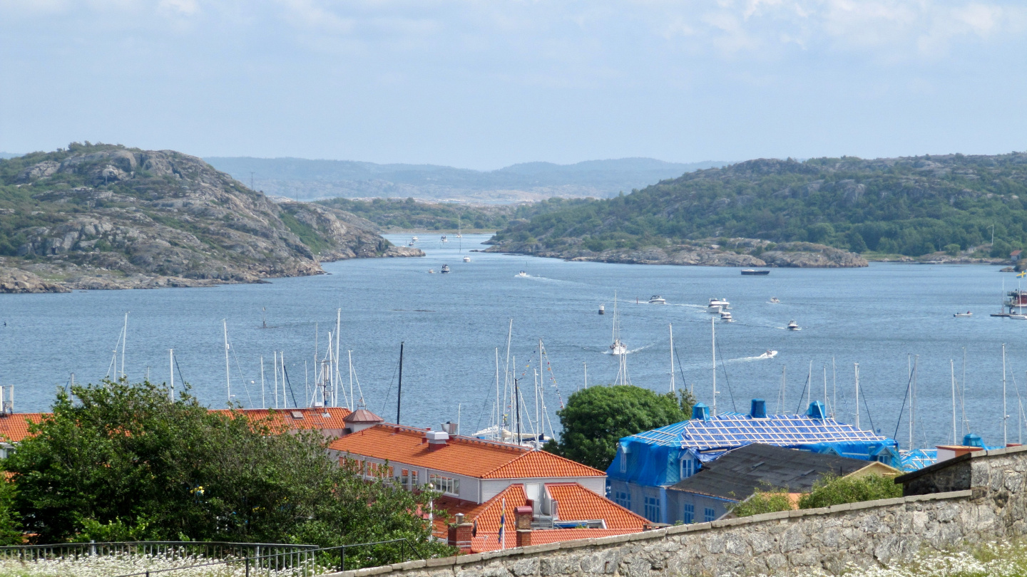 Boats arriving at Marstrand for celebrating the Midsummer