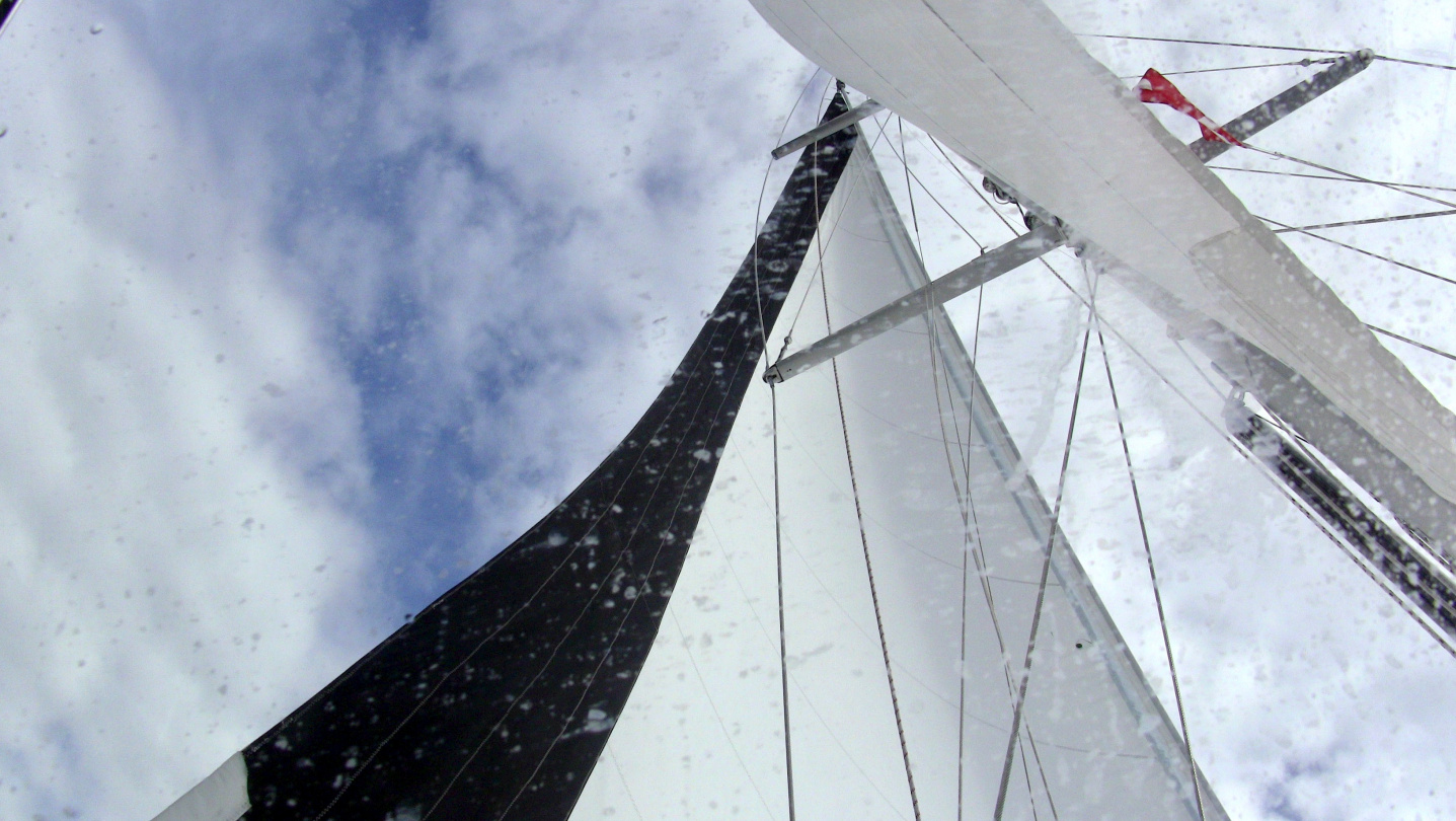Slack in lee side shrouds while sailing on the Sound