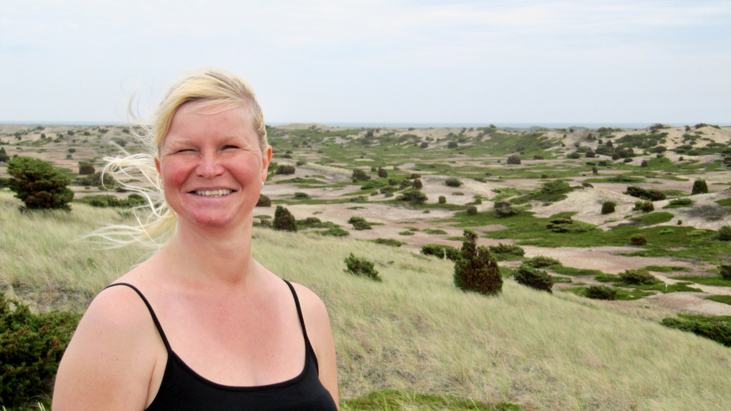 Eve on the Ørkenen desert of Anholt island