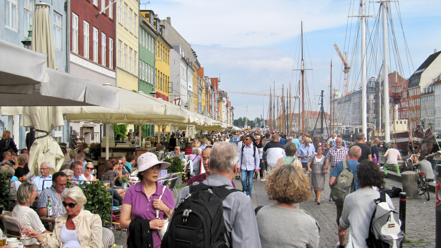 Nyhavn restaurant street in Copenhagen