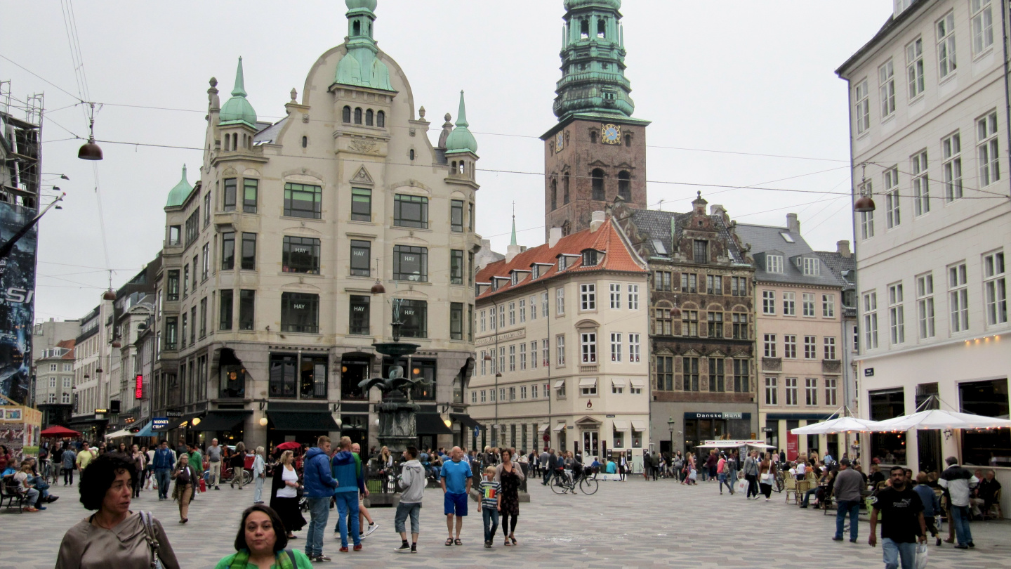 Walking street in Copenhagen