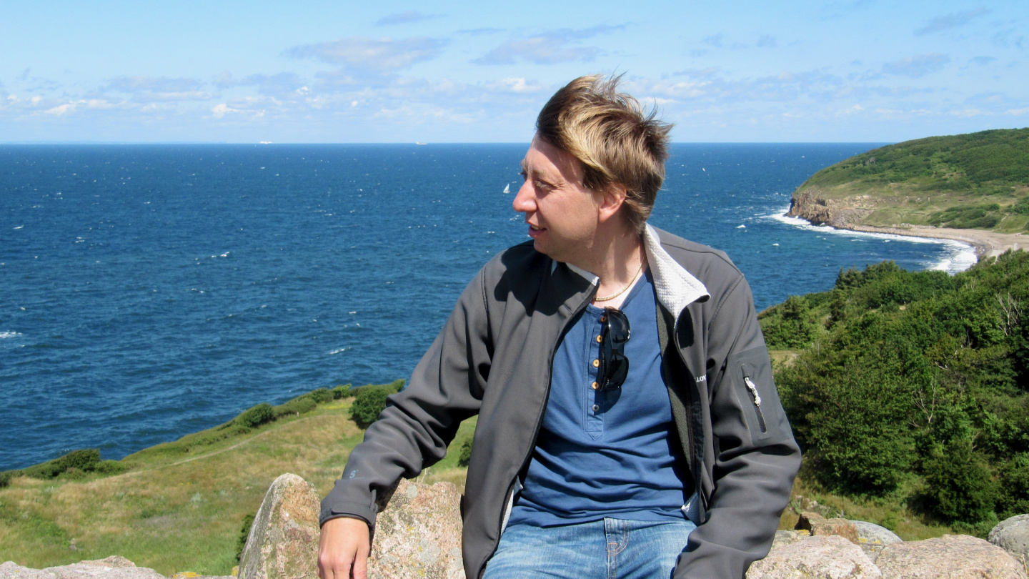 Andrus admires the view of Bornholm