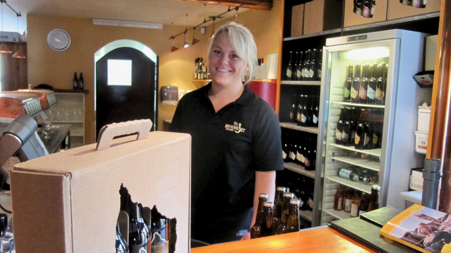 Shopping in Svaneke's brewery in Bornholm