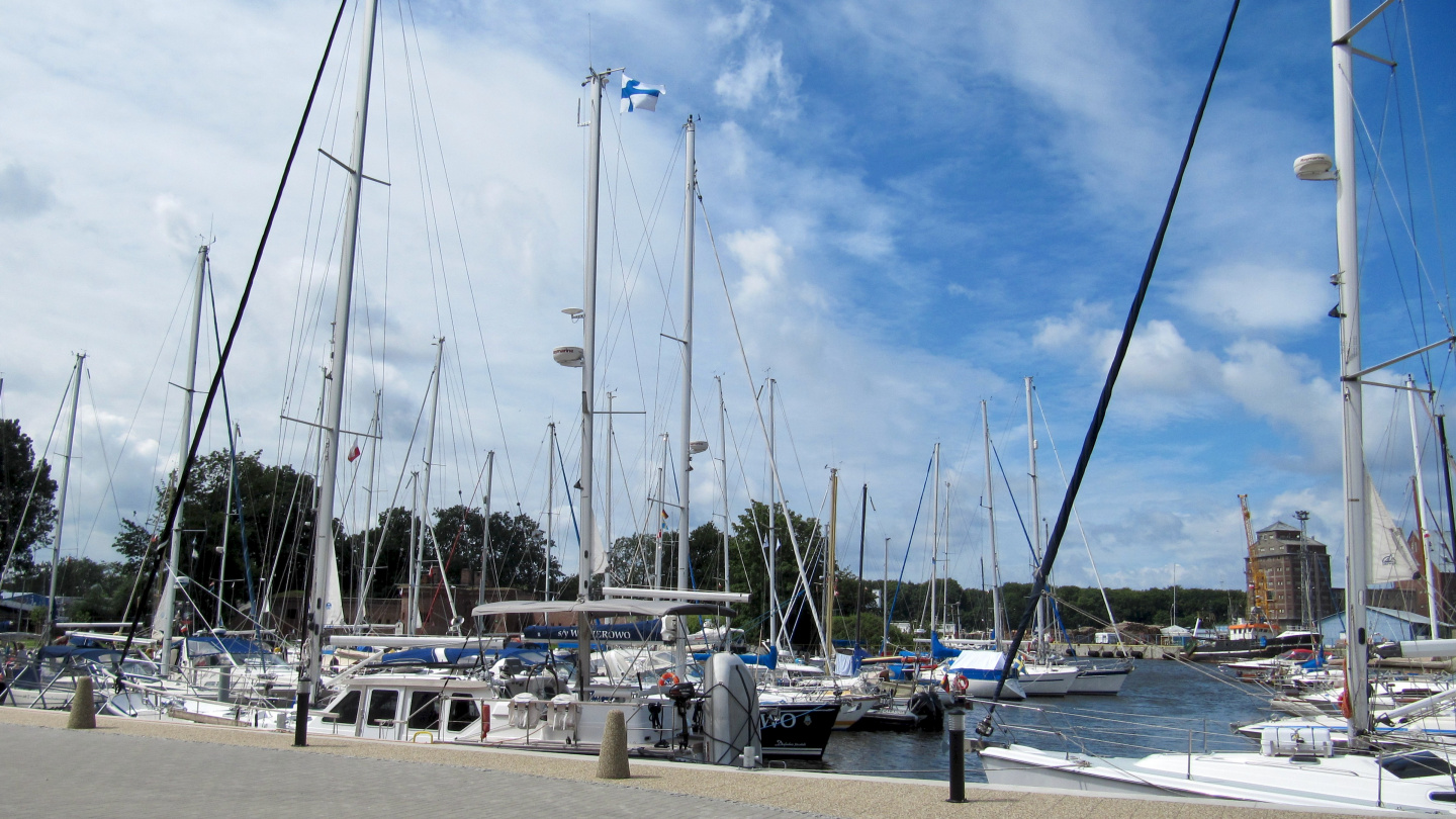 Suwena in Poland in Kołobrzeg marina