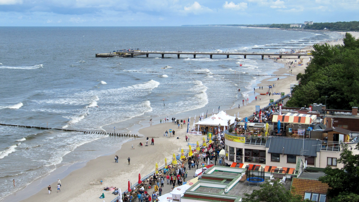 The sand beach of Kołobrzeg