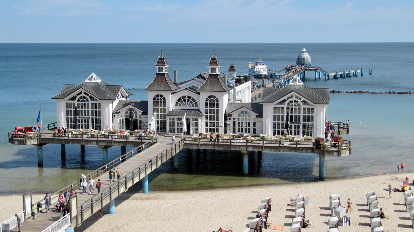 Sea bridge called Seebrücke on Rügen island