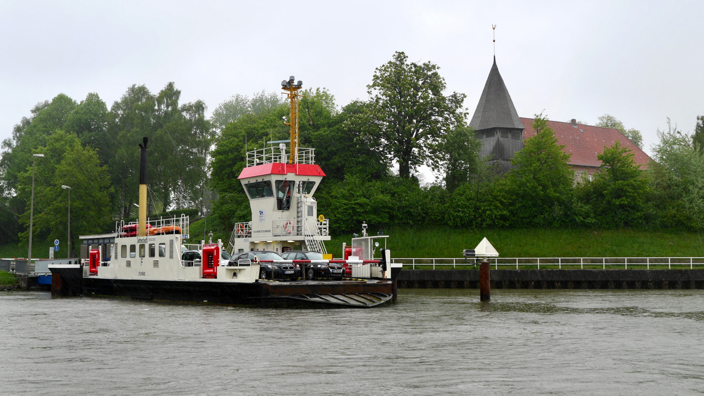 The ferry in the Kiel canal