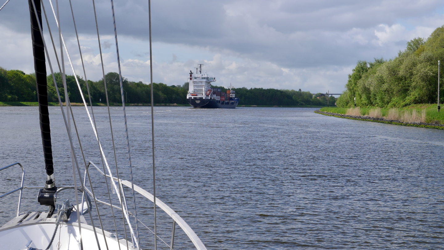 Ships in the Kiel canal