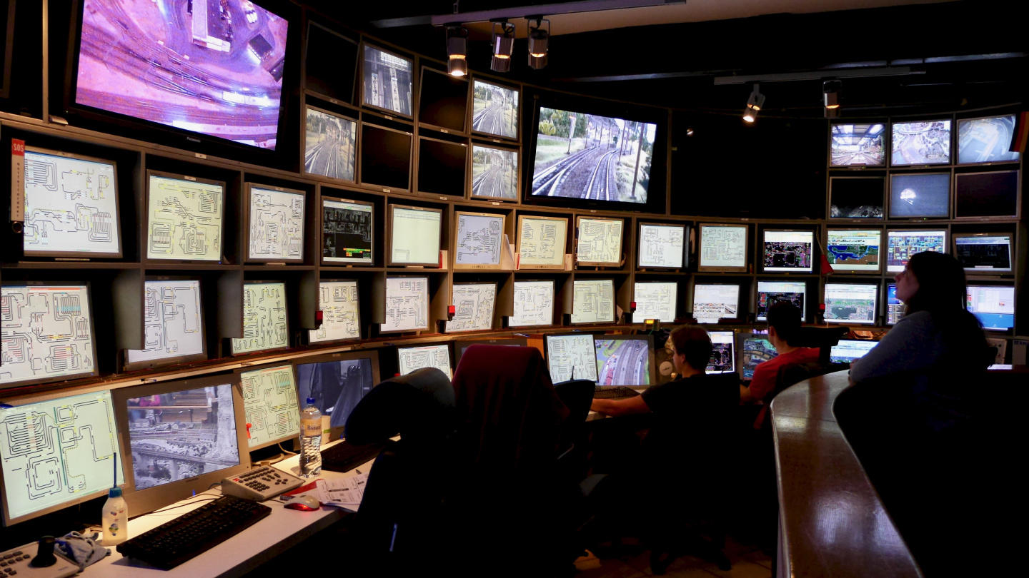 Control center of the trains in Miniatur Wunderland