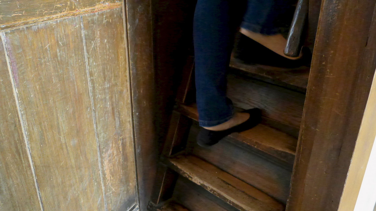 Steep stairs in the Edam museum