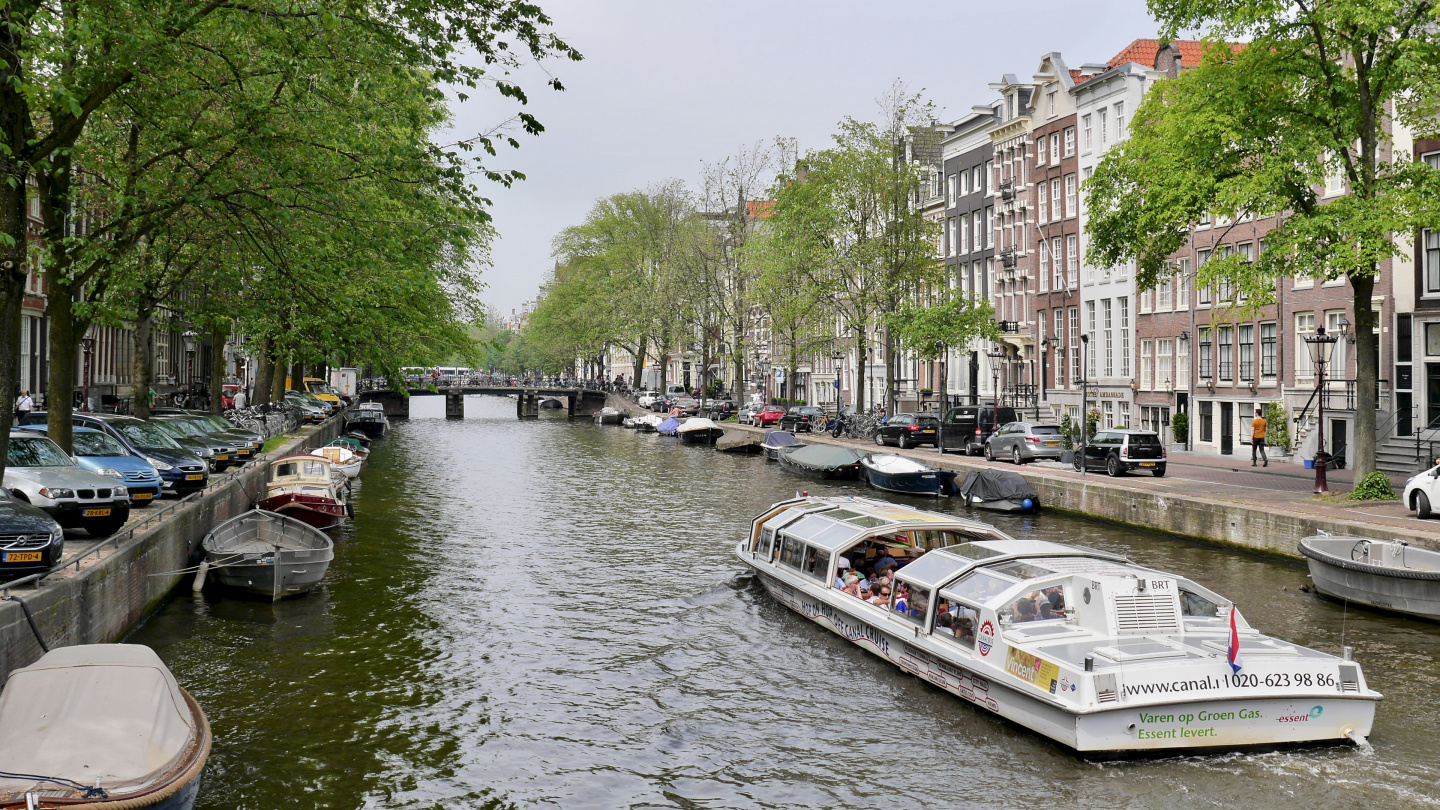 The canal in Amsterdam