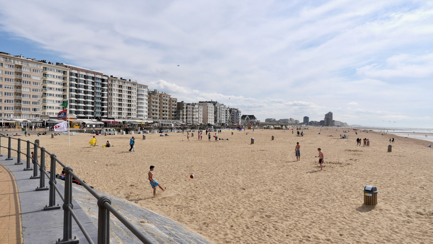 The sand beach of Oostende