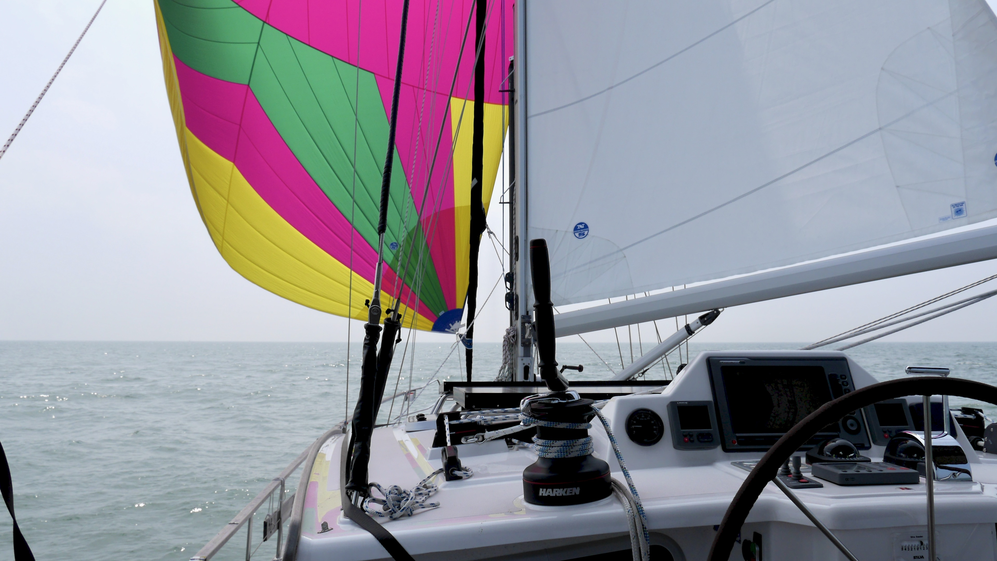 Trimming the Gennaker S/Y Suwena