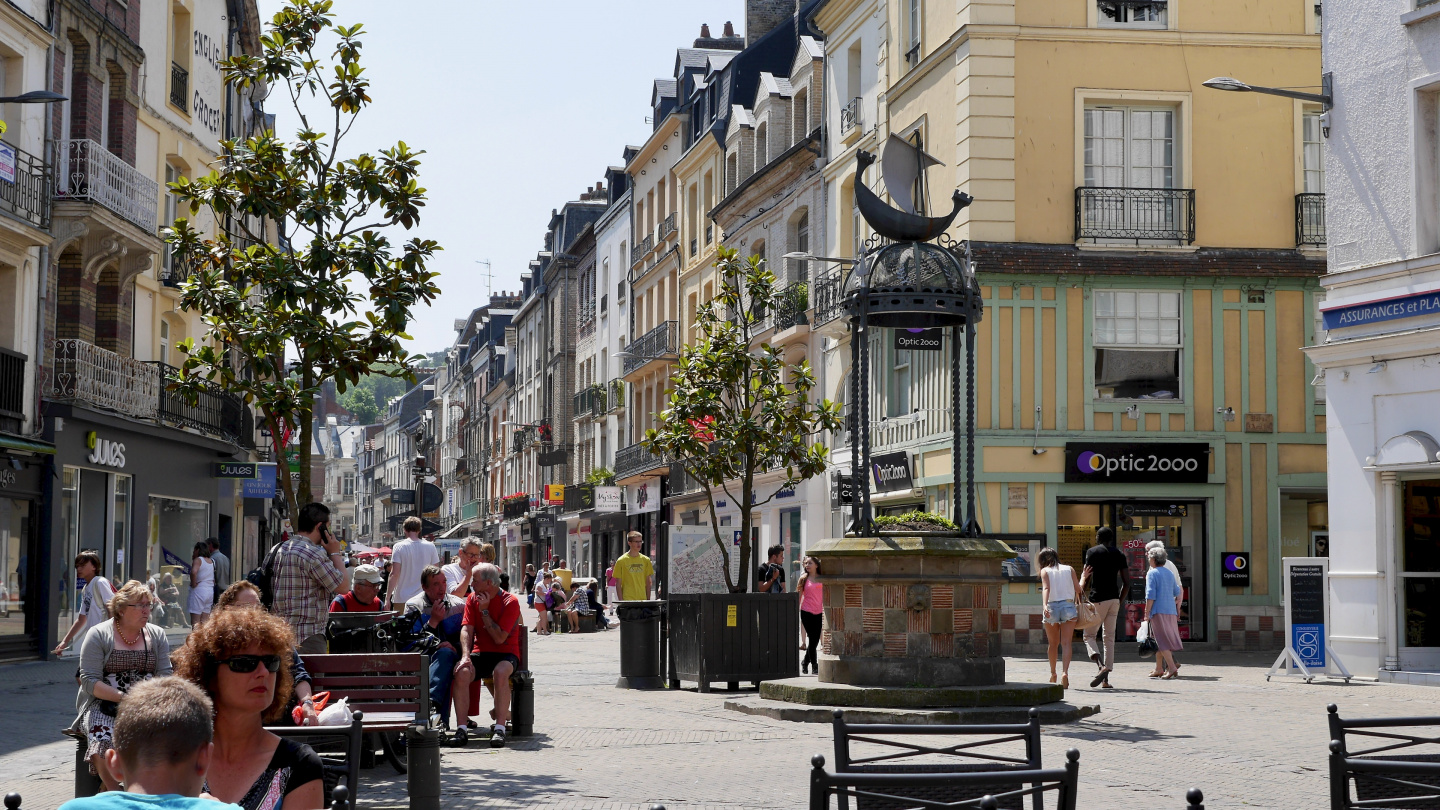 The centre of Dieppe