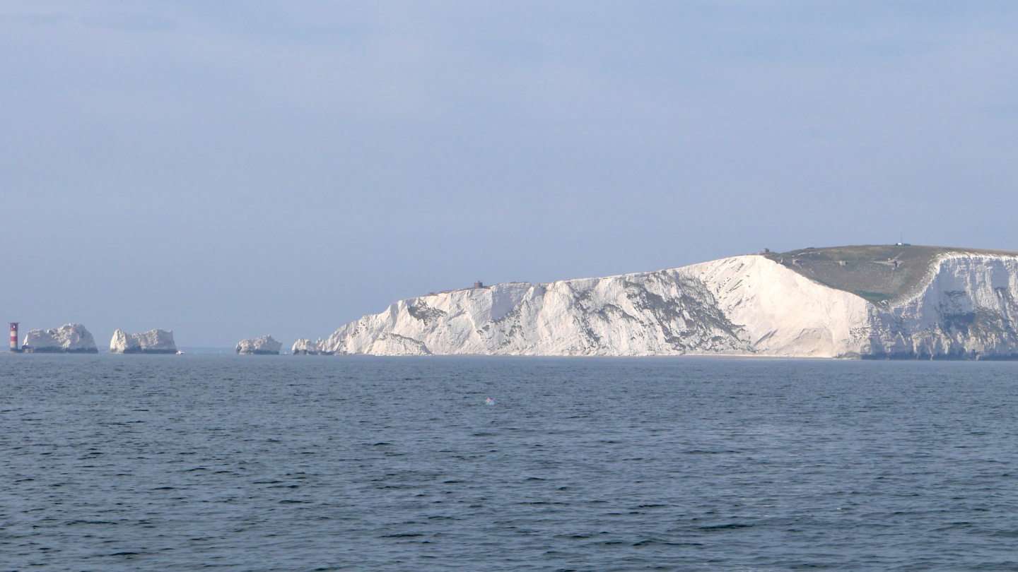 Needles cliffs next to the Isle of Wight