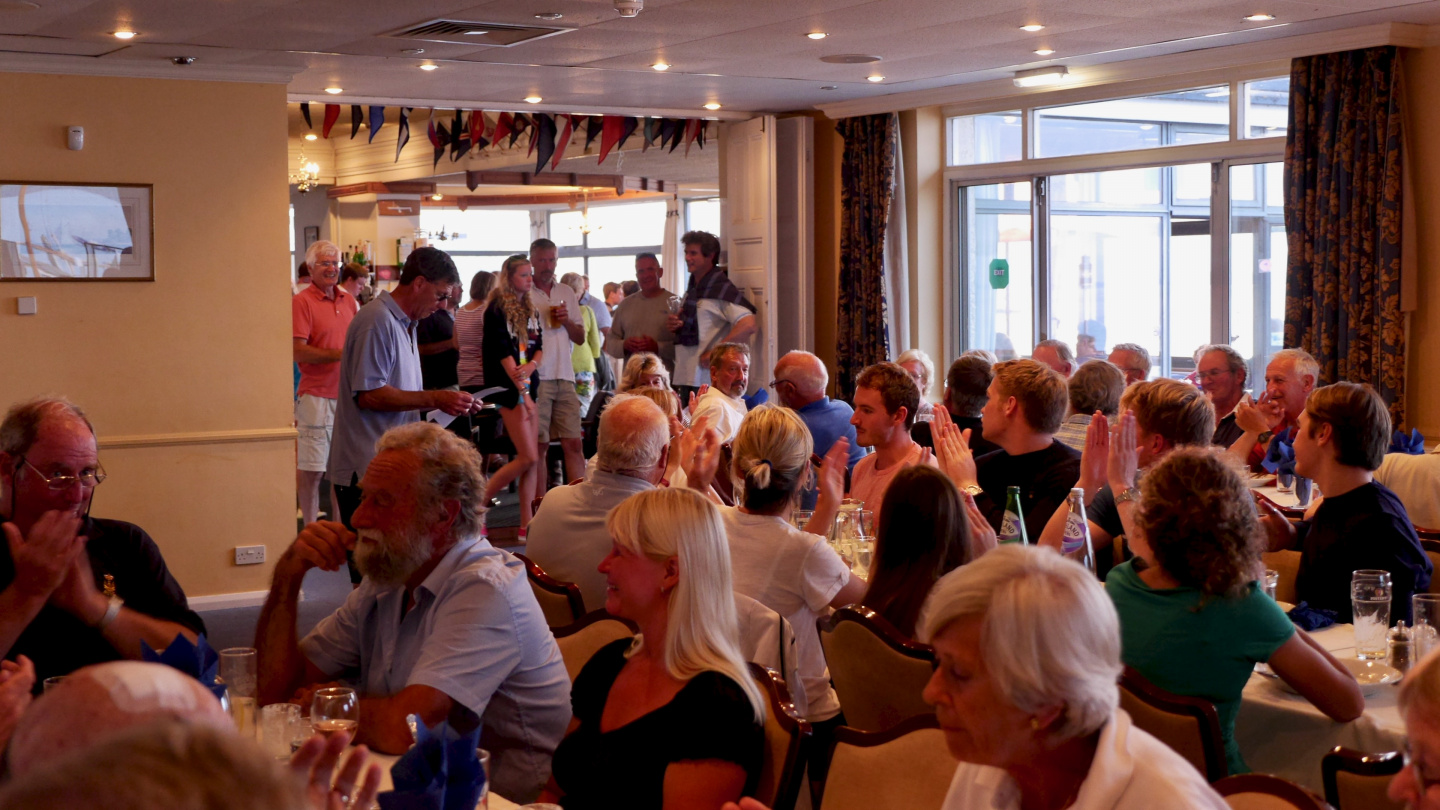 Wednesday club race's dinner at the Royal Solent Yacht Club house