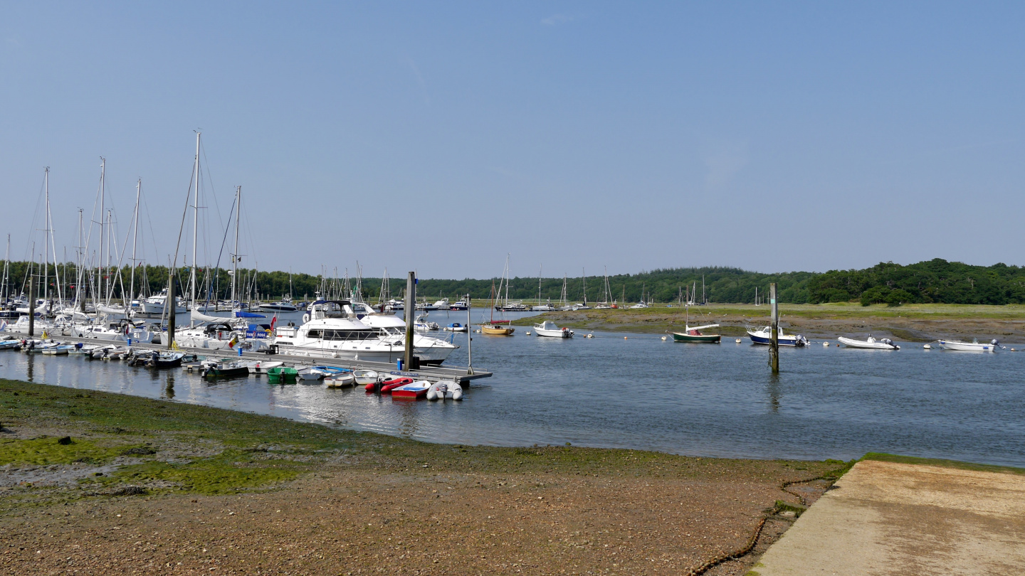 Buckler's Hard marina on the Beaulieu river