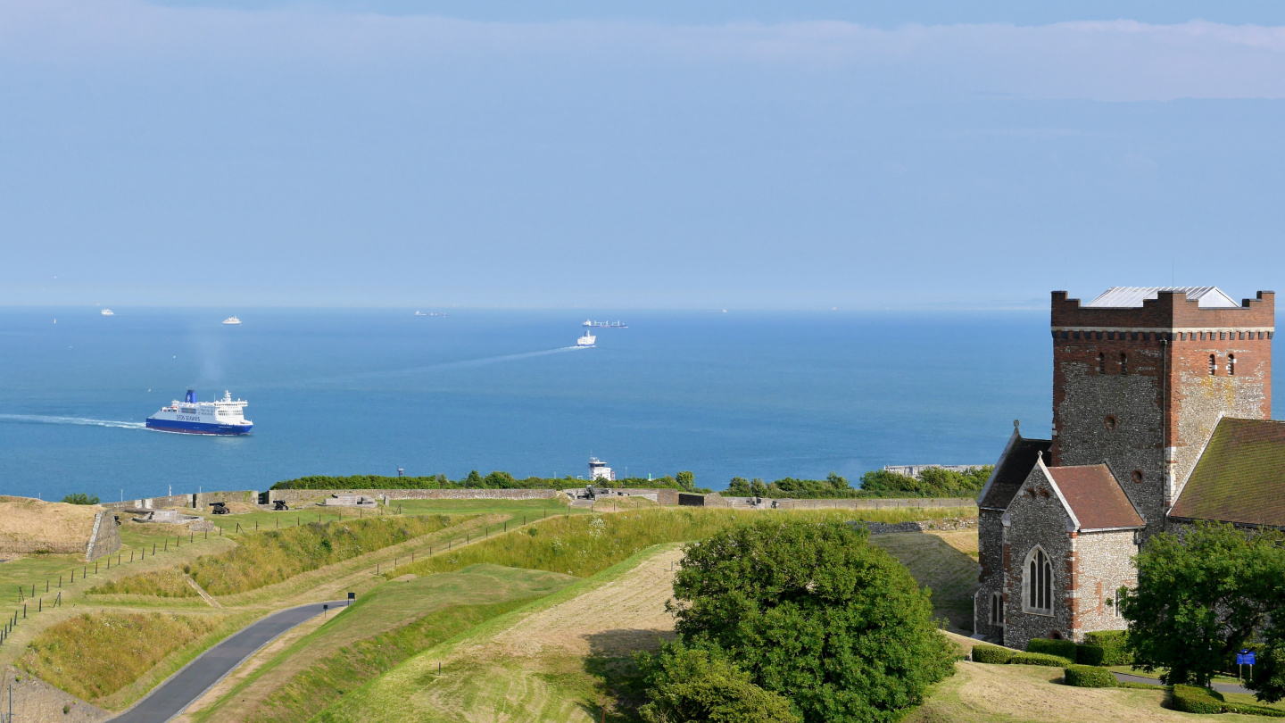 Busy shipping traffic on the Dover strait