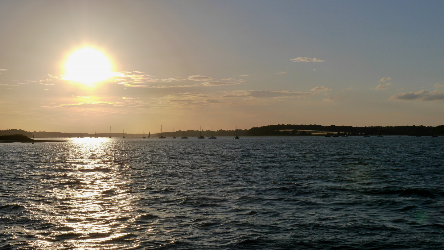 Sunset on the river Orwell