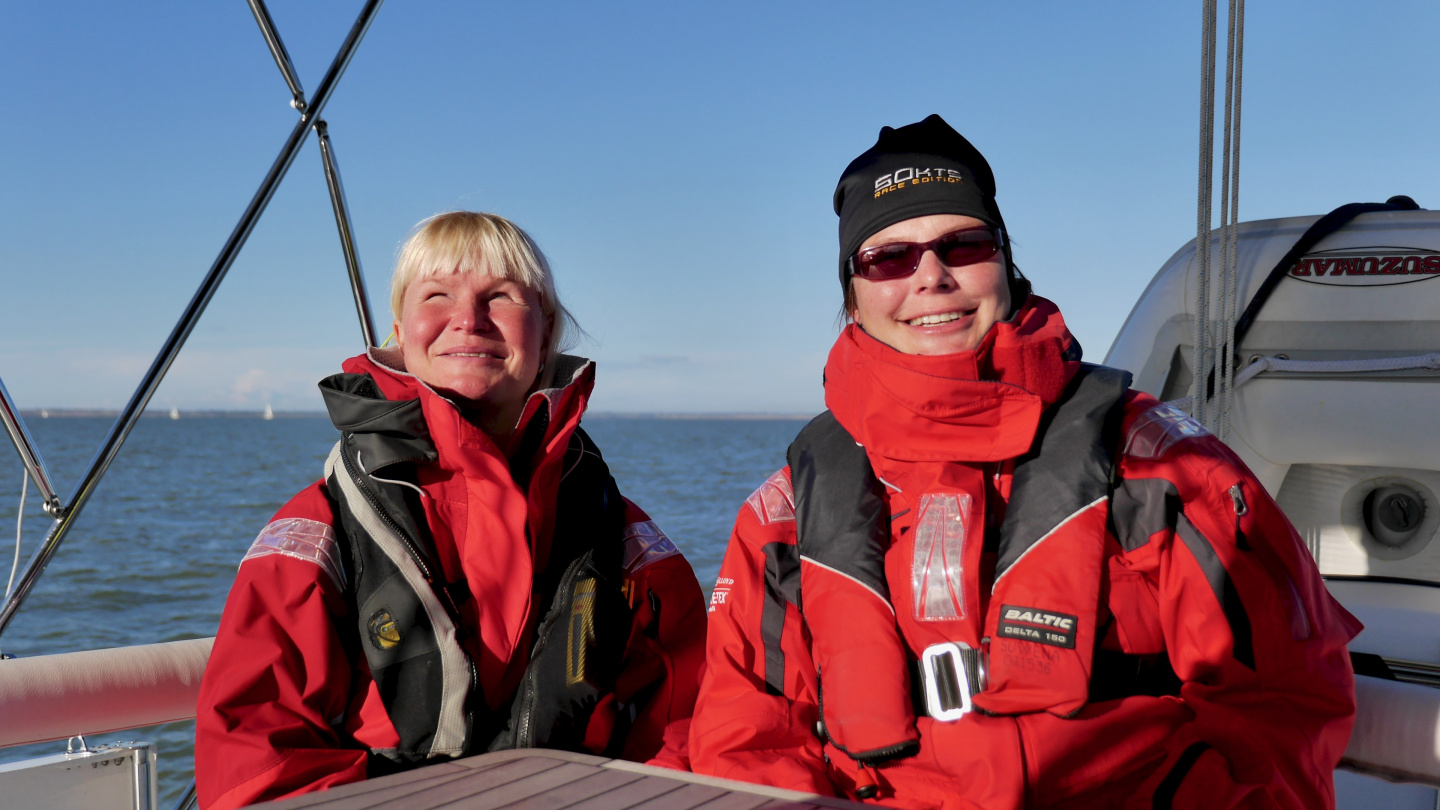 Eve and Tuovi sailing on the North Sea