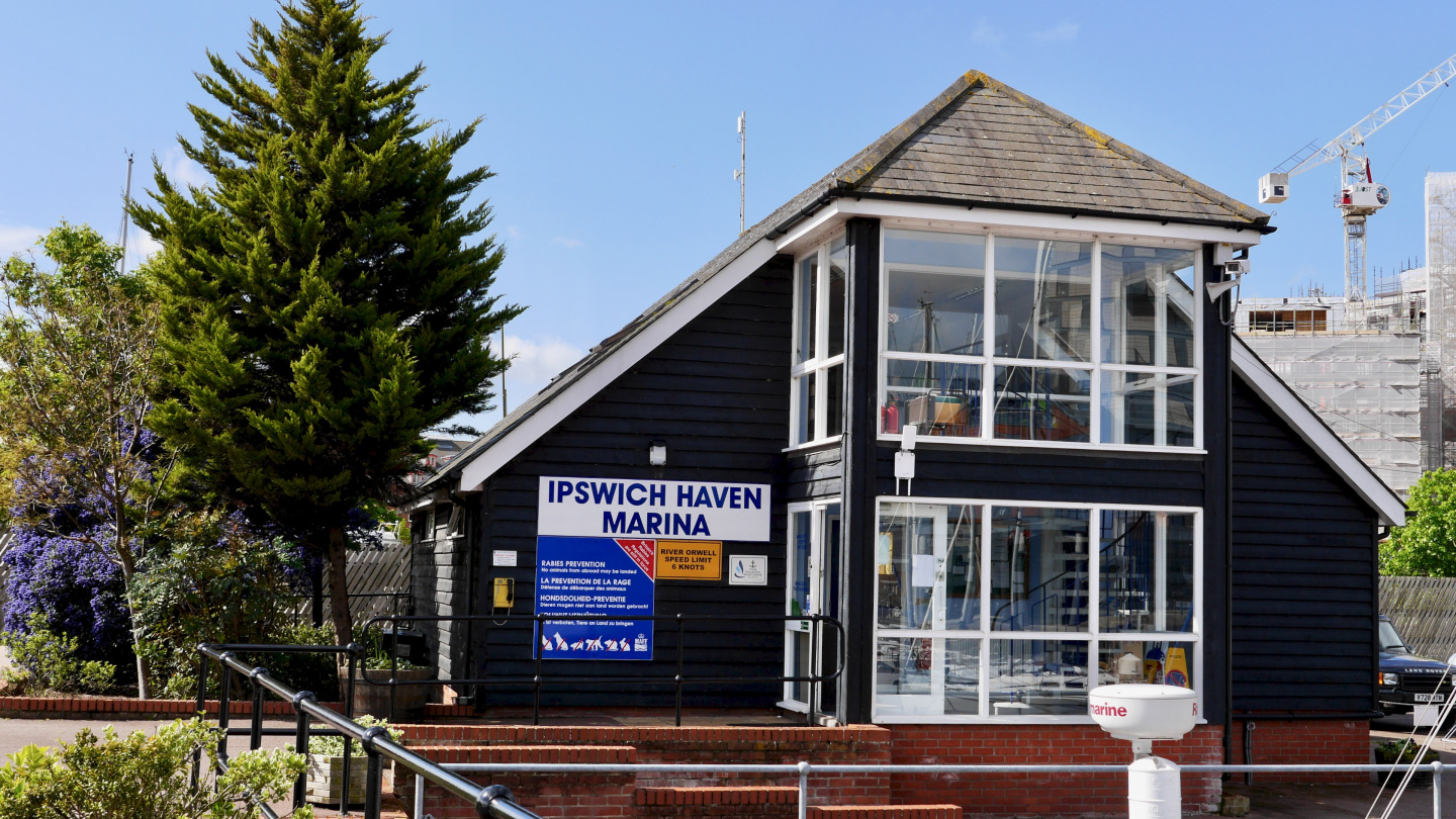 Service building of Ipswich Haven Marina