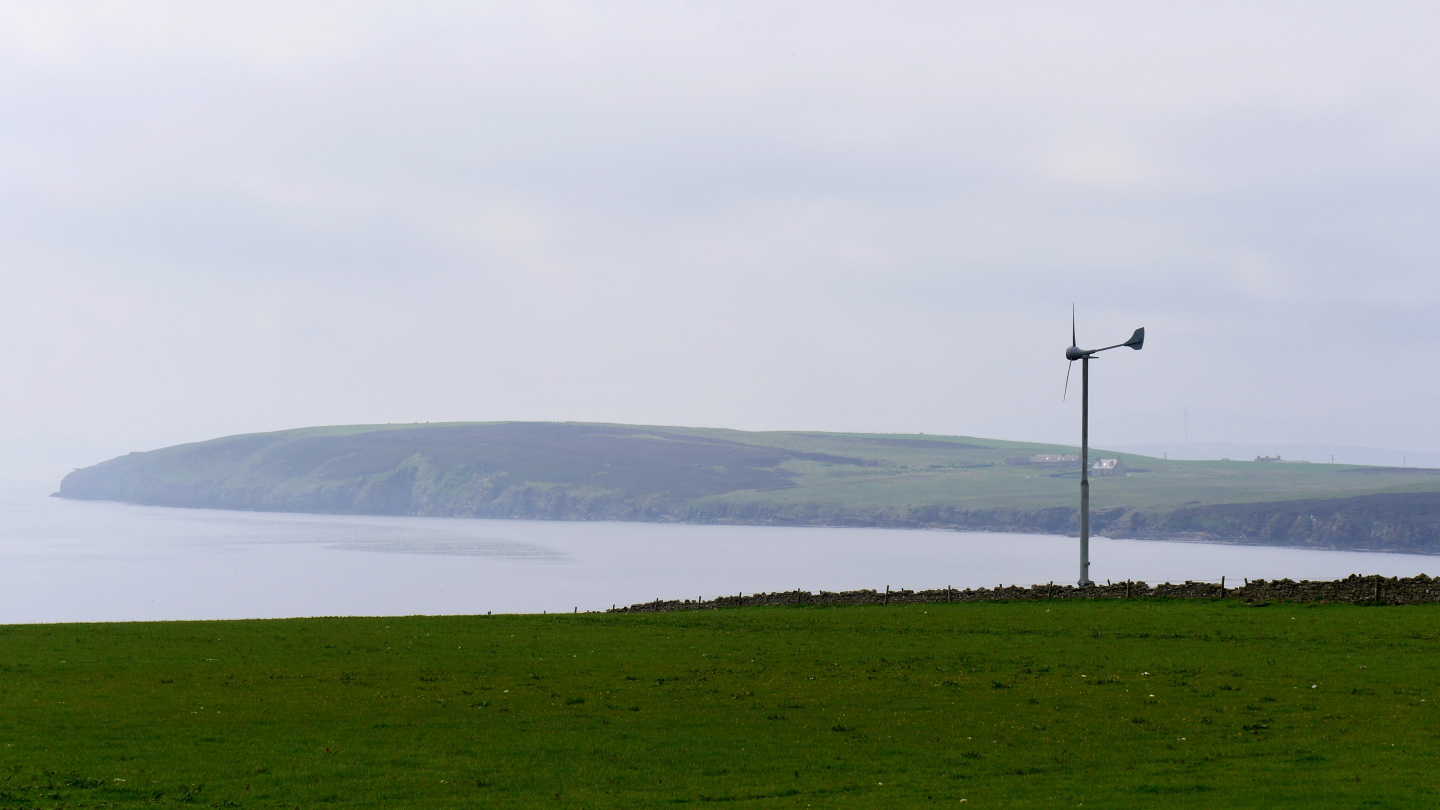 Windmills at the farm in Orkney