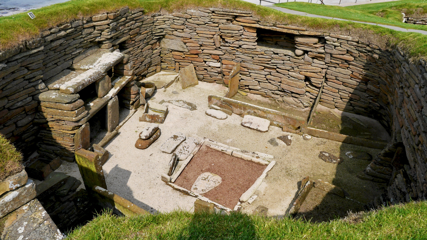 Original stone age house of Skara Brae