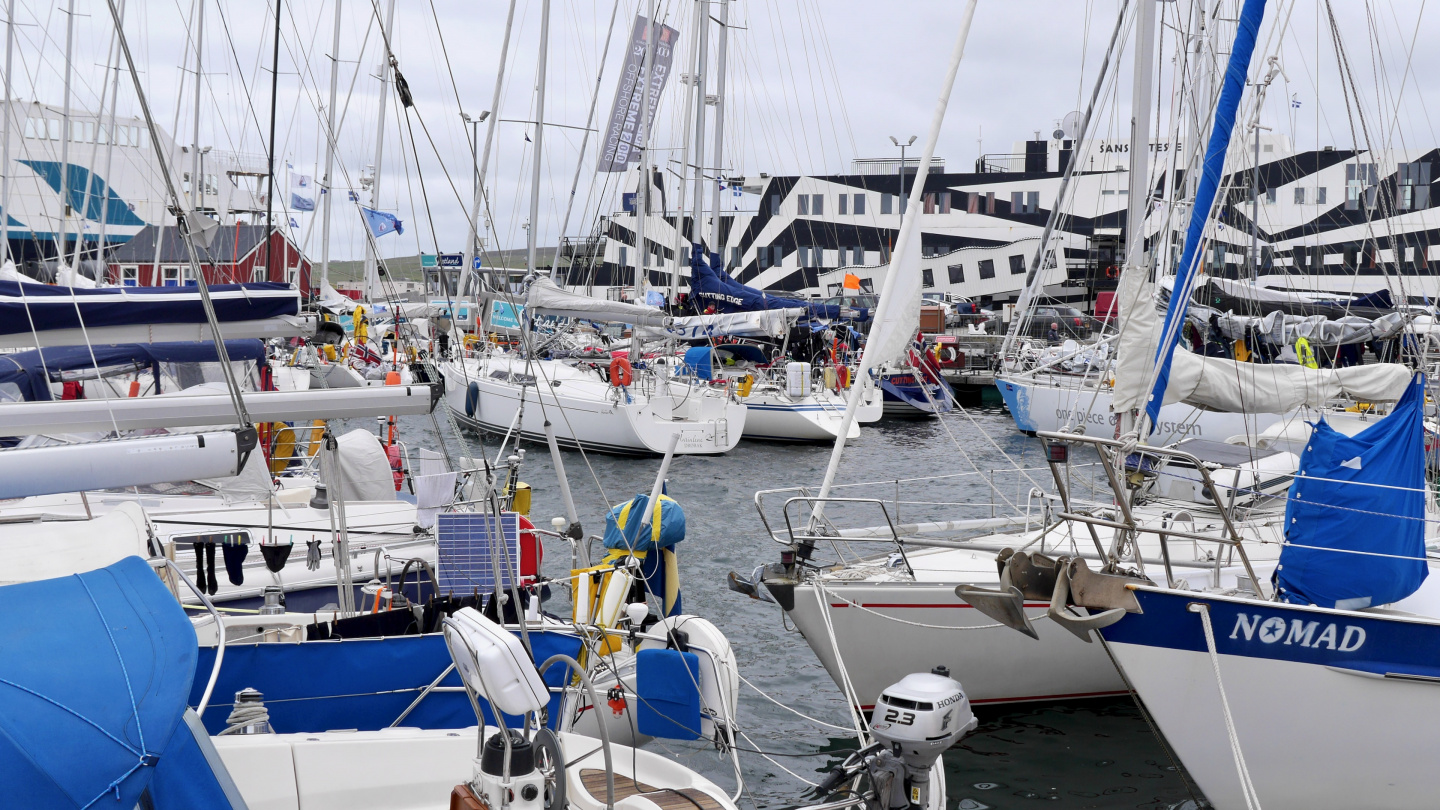 Boats of the Shetland Race in Lerwick