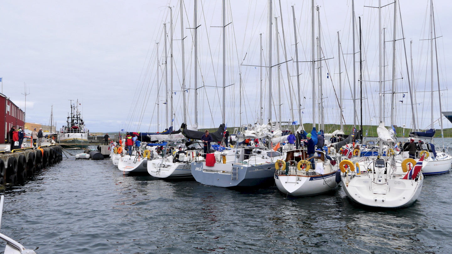 Boats of the Shetland Race in Lerwick