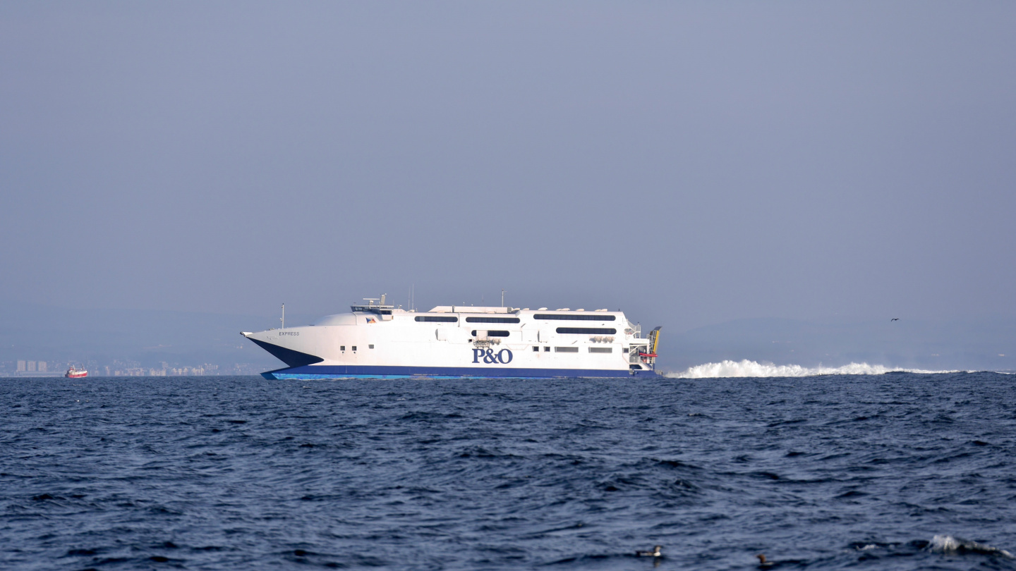 Northern Ireland ferry on a way to Troon