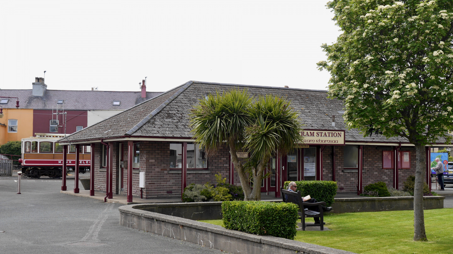 Electric tramway station of Ramsay on the Isle of Man