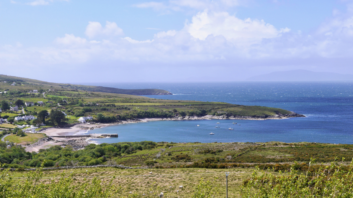 Scenery of the Ring of Kerry in Ireland