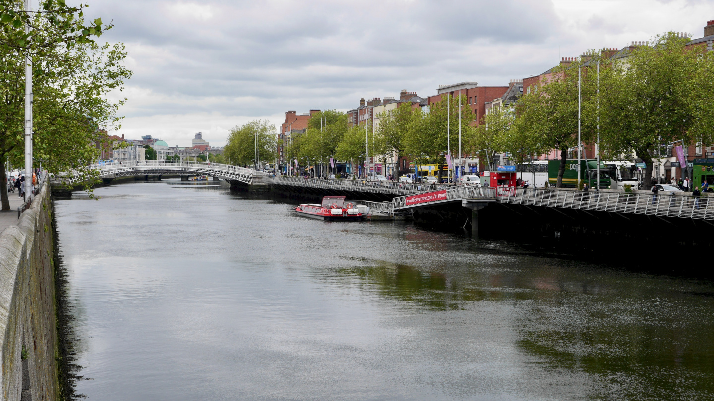 The river Liffey in Dublin