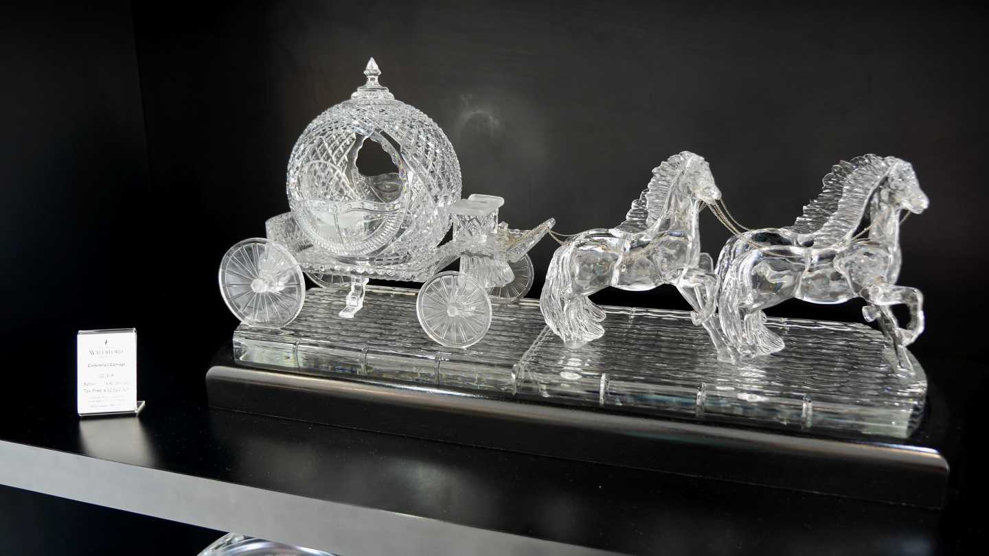 Cinderella carrige made of Waterford crystal