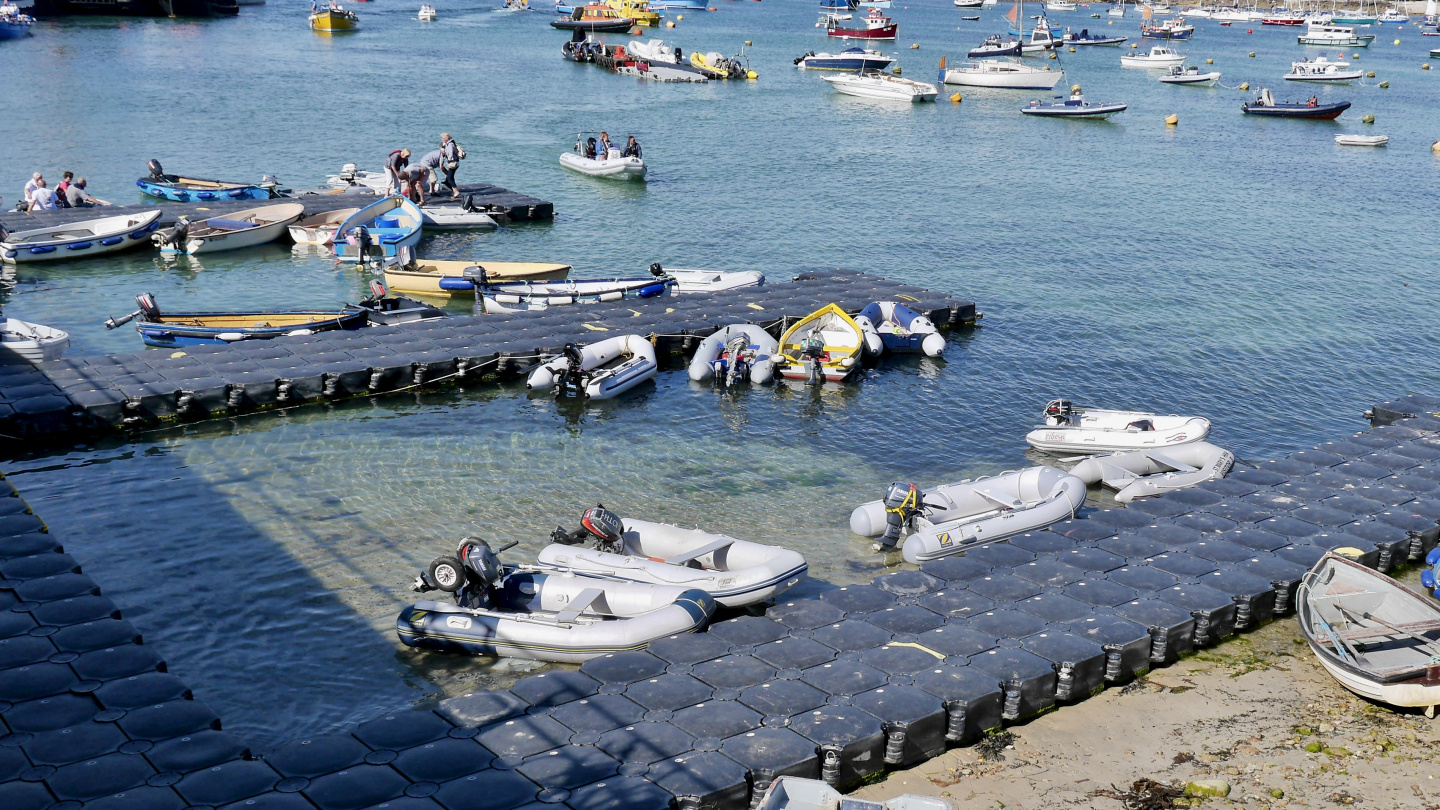 Dinghy Dock of Hugh Town on the Isles of Scilly