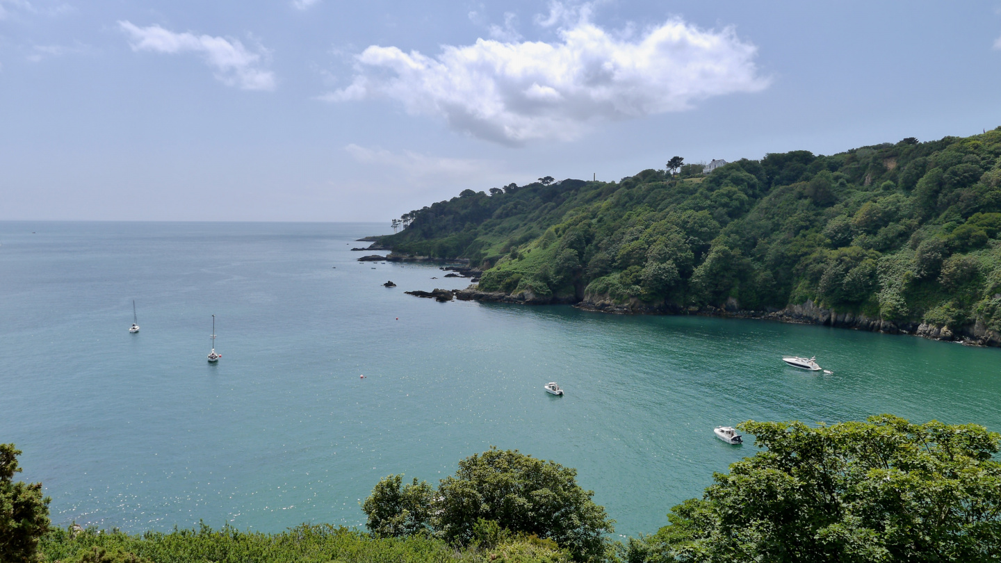 The bay of Fermain in Guernsey